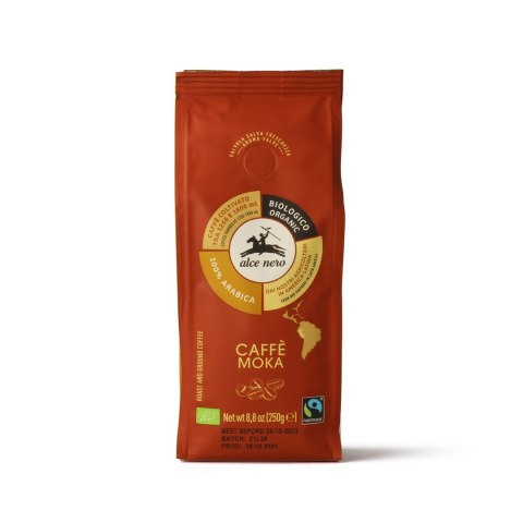 KAWA MIELONA ARABICA 100 % MOKA FAIR TRADE GÓRSKA BIO 250 g - ALCE NERO