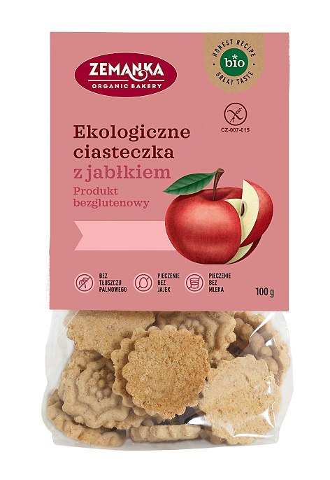 CIASTKA Z JABŁKIEM BEZGLUTENOWE BIO 100 g - ZEMANKA