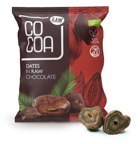 DAKTYLE W SUROWEJ CZEKOLADZIE BIO 70 g - COCOA