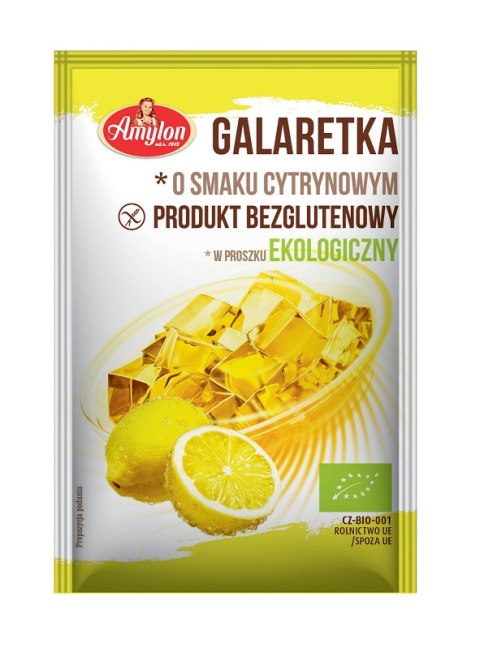 GALARETKA Z AGAREM O SMAKU CYTRYNOWYM BEZGLUTENOWA BIO 40 g - AMYLON