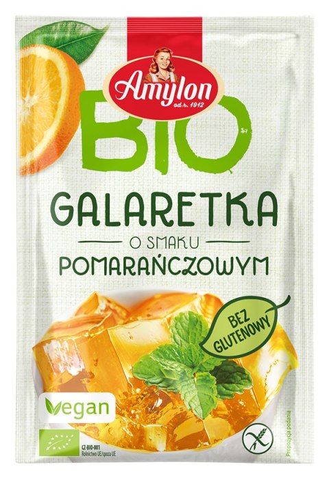 GALARETKA Z AGAREM O SMAKU POMARAŃCZOWYM BEZGLUTENOWA BIO 40 g - AMYLON