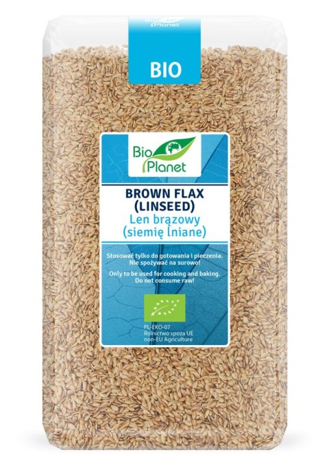 LEN BRĄZOWY (SIEMIĘ LNIANE) BIO 1 kg - BIO PLANET