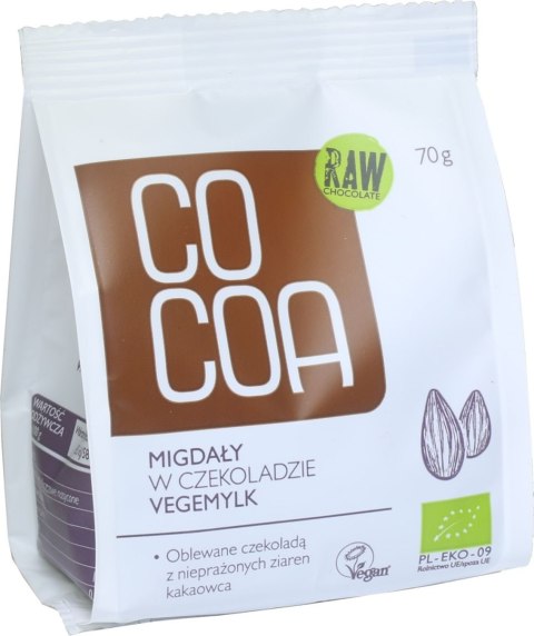 MIGDAŁY W CZEKOLADZIE VEGEMILK BIO 70 g - COCOA