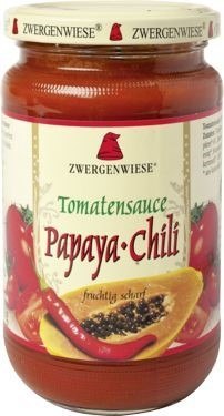 SOS POMIDOROWY PAPAYA - CHILI (PIKANTNY) BEZGLUTENOWY BIO 340 ml - ZWERGENWIESE