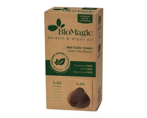 FARBA DO WŁOSÓW CIEMNY BLOND (6.00) 250 g - BIOMAGIC FARBA DO WŁOSÓW CIEMNY BLOND (6.00) 250 g - BIOMAGIC
