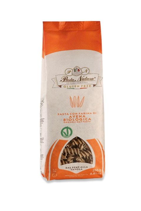 MAKARON (OWSIANO - RYŻOWY) FUSILLI BEZGLUTENOWY BIO 250 g - PASTA NATURA