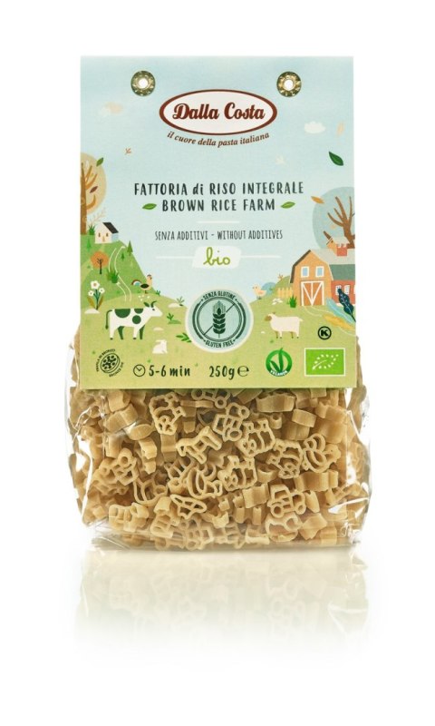 MAKARON (RYŻOWY RAZOWY) FARMA BEZGLUTENOWY BIO 250 g - DALLA COSTA MAKARON (RYŻOWY RAZOWY) FARMA BEZGLUTENOWY BIO 250 g - DALLA COSTA