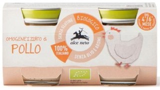 MIĘSO KURCZAKA BEZGLUTENOWE OD 4 MIESIĄCA BIO (2 x 80 g) 160 g - ALCE NERO