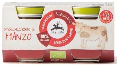 MIĘSO WOŁOWE BEZGLUTENOWE OD 4 MIESIĄCA BIO (2 x 80 g) 160 g - ALCE NERO