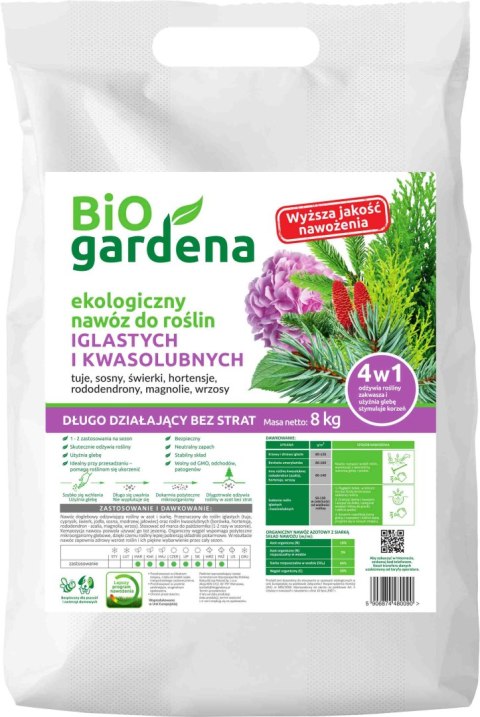 NAWÓZ DO ROŚLIN IGLASTYCH ECO 8 kg - BIOGARDENA