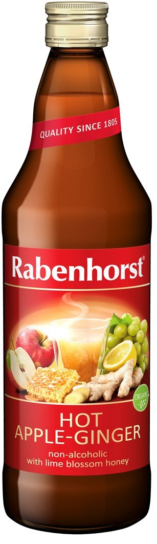 GRZANIEC BEZALKOHOLOWY JABŁKO - IMBIR - MIÓD LIPOWY BIO 750 ml - RABENHORST (PRODUKT SEZONOWY)