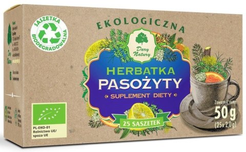 HERBATKA PRZECIW PASOŻYTOM BIO (25 x 2 g) 50 g - DARY NATURY