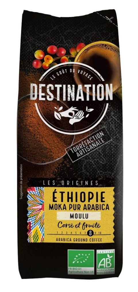 KAWA MIELONA ARABICA 100 % ETIOPIA FAIR FOR LIFE BIO 250 g - DESTINATION