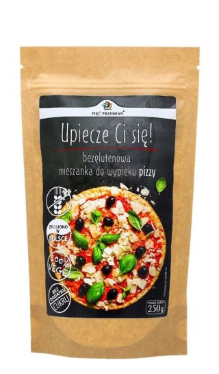 MIESZANKA DO WYPIEKU PIZZY BEZ DODATKU CUKRÓW BEZGLUTENOWA 250 g - PIĘĆ PRZEMIAN