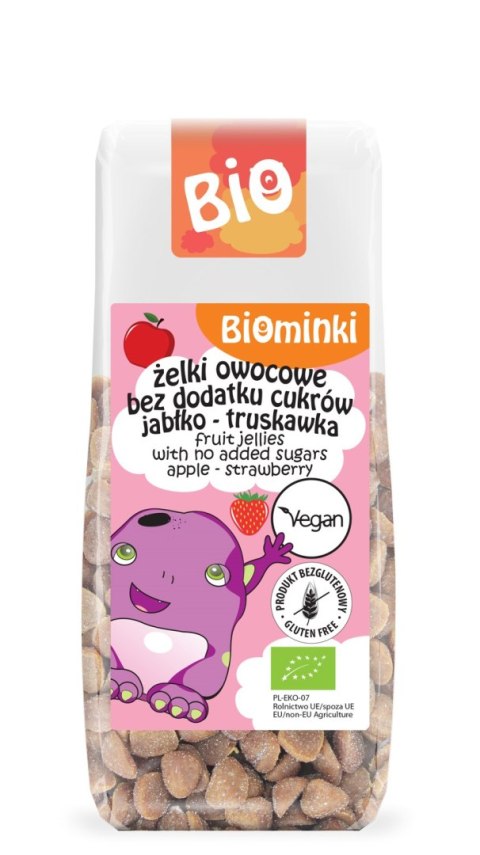 ŻELKI OWOCOWE BEZ DODATKU CUKRÓW BEZGLUTENOWE BIO 75 g - BIOMINKI