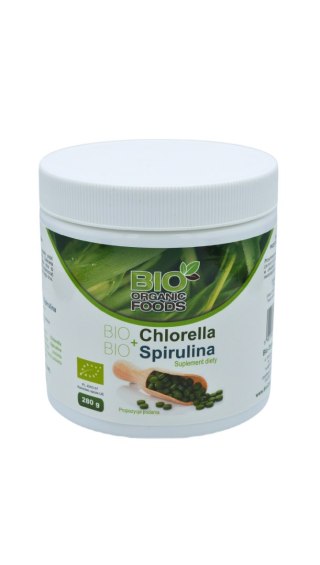 CHLORELLA PYRENOIDOSA + SPIRULINA BIO 560 TABLETEK - BIO ORGANIC FOODS