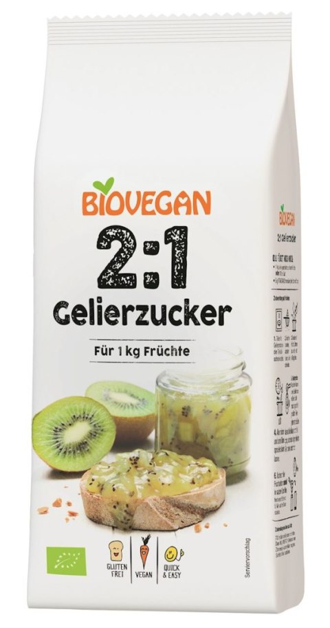 CUKIER ŻELUJĄCY 2:1 BEZGLUTENOWY BIO 500 g - BIOVEGAN (PRODUKT SEZONOWY)