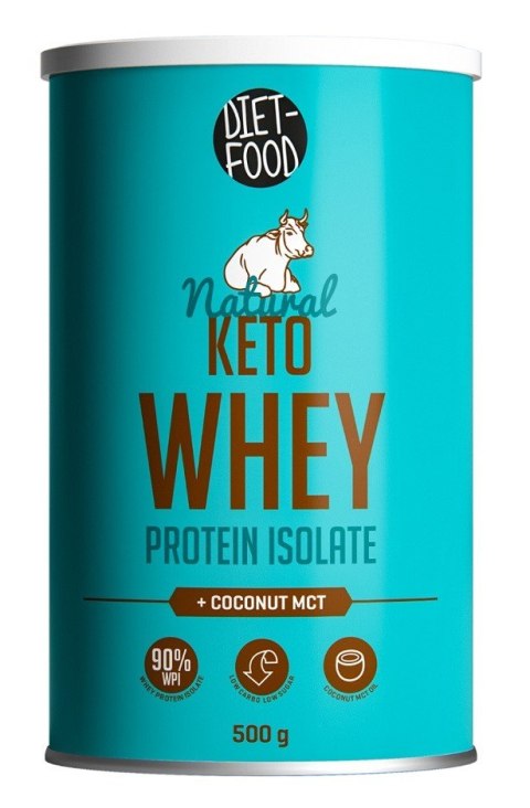 BIAŁKO SERWATKOWE Z MCT KETO (IZOLAT WPI 90) 500 g - DIET-FOOD