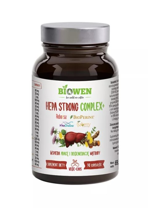 KAPSUŁKI NA WSPARCIE WĄTROBY HEPA STRONG COMPLEX+ 90 szt. - HEMPKING (BIOWEN)