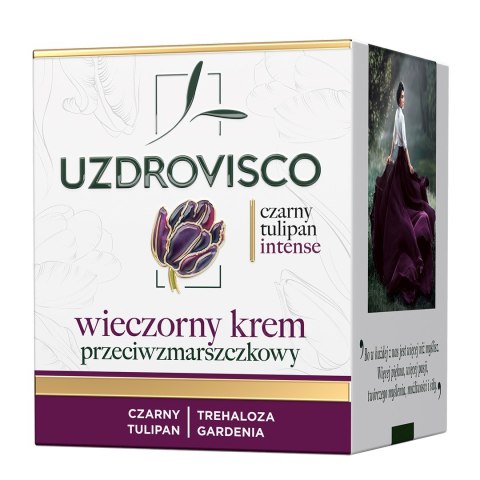 KREM DO TWARZY PRZECIWZMARSZCZKOWY NA NOC 50 ml - UZDROVISCO (CZARNY TULIPAN INTENSE)