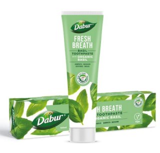 PASTA DO ZĘBÓW ŚWIEŻY ODDECH Z BAZYLIĄ BEZ FLUORU 100 ml - DABUR