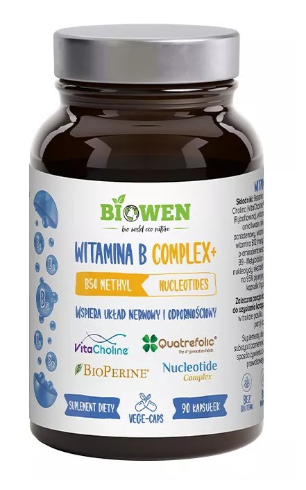 WITAMINA B COMPLEX+ BEZGLUTENOWA 90 KAPSUŁEK - HEMPKING (BIOWEN)