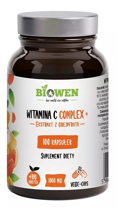 WITAMINA C COMPLEX+ BEZGLUTENOWA 100 KAPSUŁEK - HEMPKING (BIOWEN)