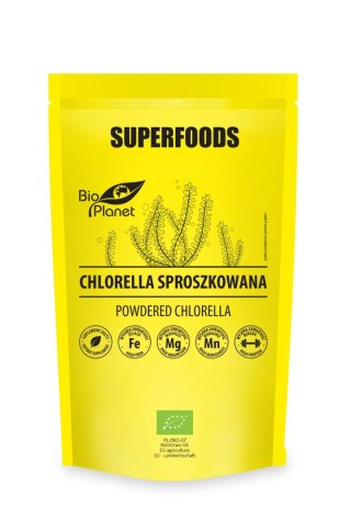 CHLORELLA SPROSZKOWANA BIO 200 g - BIO PLANET