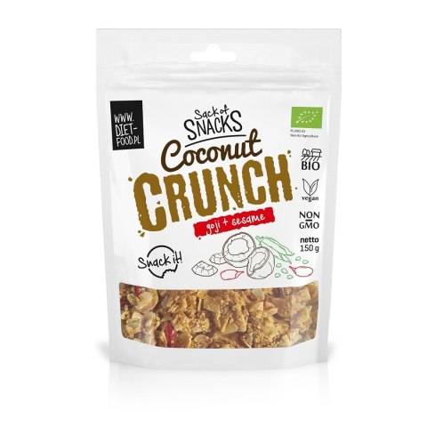 CRUNCHY Z KOKOSEM, JAGODAMI GOJI I SEZAMEM BIO 150 g - DIET-FOOD