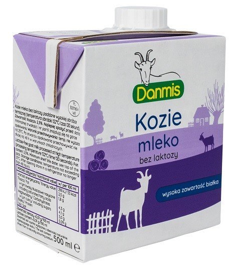 KOZIE MLEKO BEZ LAKTOZY UHT (2,5 % TŁUSZCZU) 500 ml - DANMIS KOZIE MLEKO BEZ LAKTOZY UHT (2,5 % TŁUSZCZU) 500 ml - DANMIS