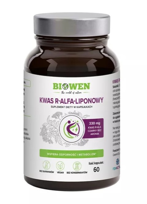 KWAS R-ALFA-LIPONOWY (300 mg) 60 KAPSUŁEK - BIOWEN