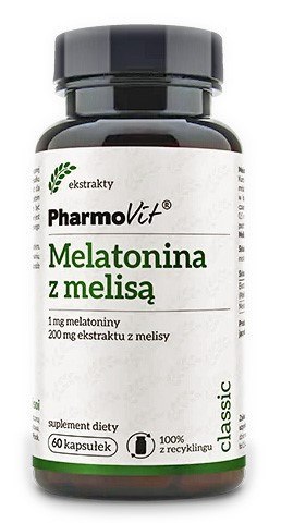 MELATONINA Z MELISĄ BEZGLUTENOWE 60 KAPSUŁEK - PHARMOVIT (CLASSIC)