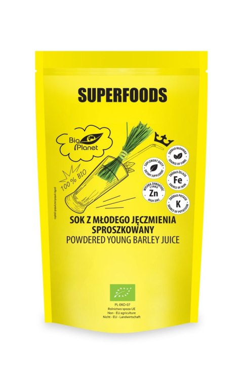 SOK Z MŁODEGO JĘCZMIENIA SPROSZKOWANY BIO 150 g - BIO PLANET SOK Z MŁODEGO JĘCZMIENIA SPROSZKOWANY BIO 150 g - BIO PLANET