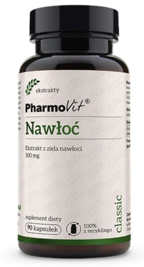 NAWŁOĆ EKSTRAKT (500 mg) BEZGLUTENOWA 90 KAPSUŁEK - PHARMOVIT (CLASSIC)