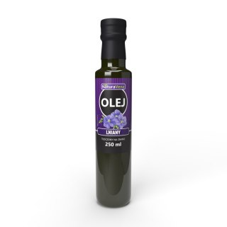 OLEJ LNIANY TŁOCZONY NA ZIMNO 250 ml - NATURAVENA