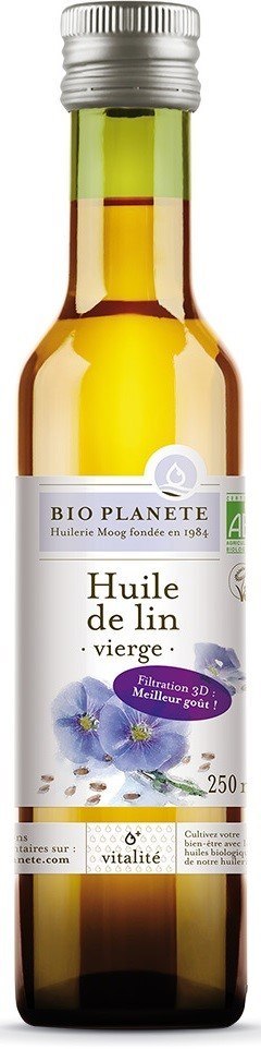 OLEJ LNIANY TŁOCZONY NA ZIMNO BIO 250 ml - BIO PLANETE