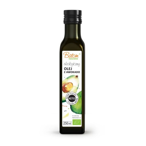 OLEJ Z MIĄŻSZU AWOKADO TŁOCZONY NA ZIMNO KETO BIO 250 ml - BATOM OLEJ Z MIĄŻSZU AWOKADO TŁOCZONY NA ZIMNO KETO BIO 250 ml - BATOM